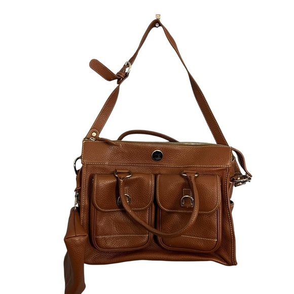 Dooney and Bourke Medium Brown Two Pocket Satchel - Picture 4 of 13